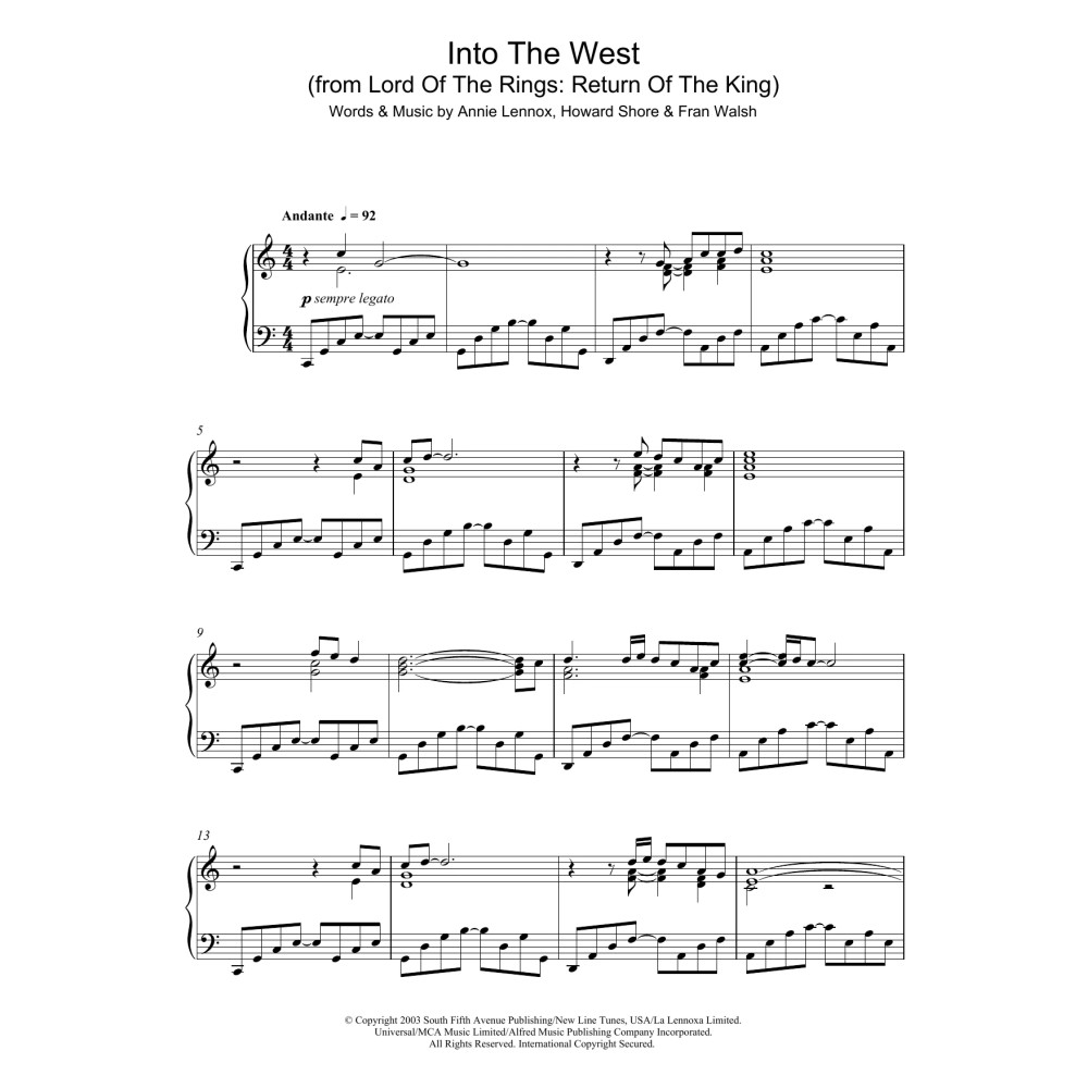 Into The West (from The Lord Of The Rings: The Return Of The King)